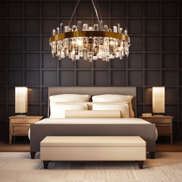 Modern Crystal Stone Designer Chandelier Lamp