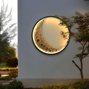 Simple Creative Half Moon Mural Wall Lamp