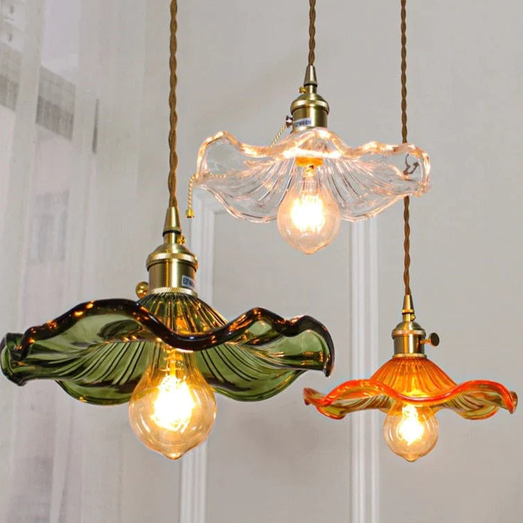 Colorful Glass Copper Edison Pendant Lamp