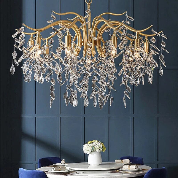 Nordic Art Branch Golden Crystal Chandelier