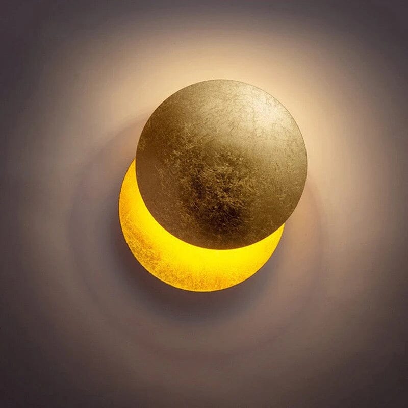 Modern Aisle Round Moon Eclipse Wall Lamp