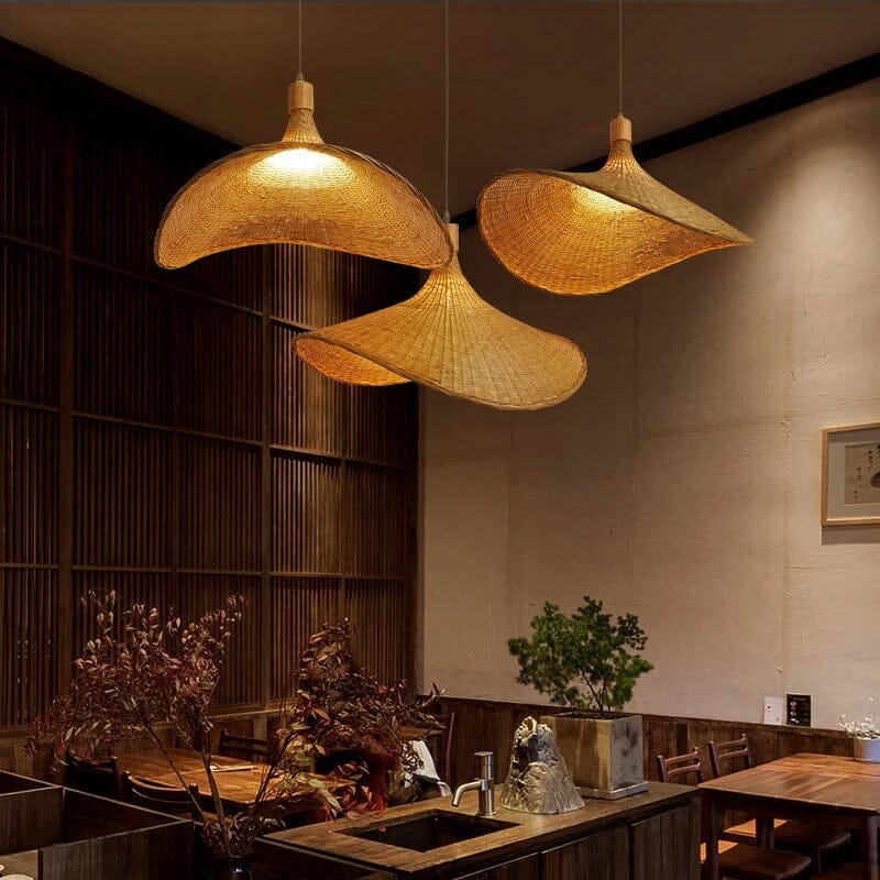Vintage Handmake Bamboo Wicker Pendant Light