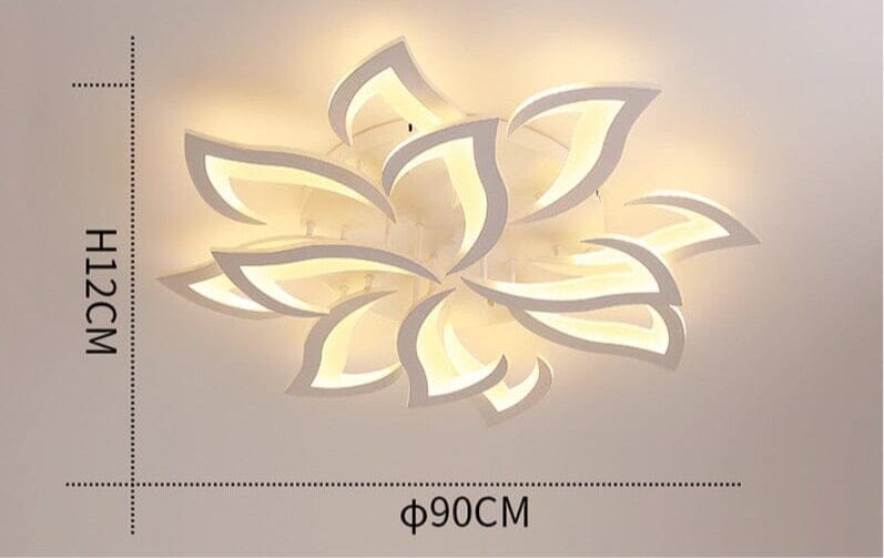Modern Acrylic Iron Flower Chandelier Lamp