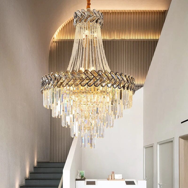 Luxury Duplex Villa LED Crystal Chandelier