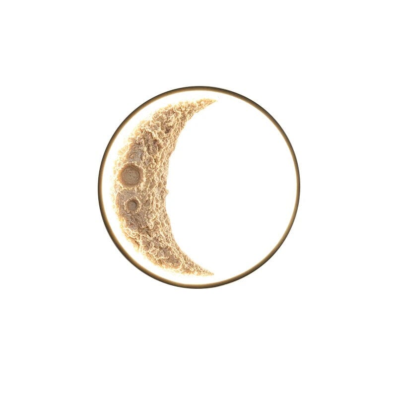 Simple Creative Half Moon Mural Wall Lamp