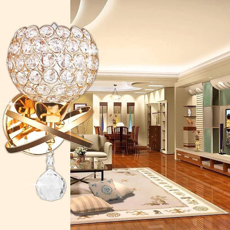 Simple And Creative Honeycomb Crystal Wall Light