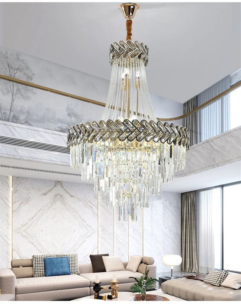 Luxury Duplex Villa LED Crystal Chandelier
