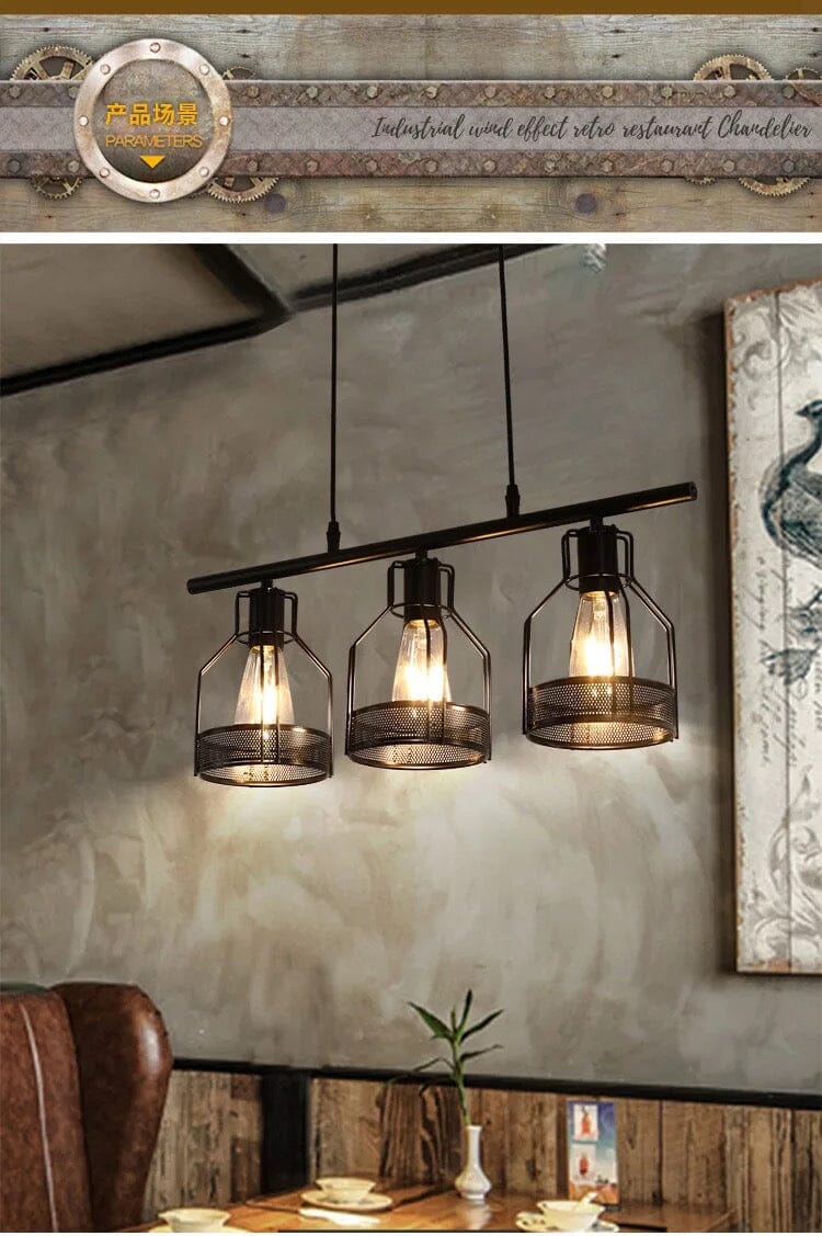 Industrial Style Loft Multi-Heads Chandelier Lamp