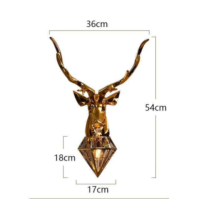 Modern Nordic Antler Deer Wall Lamp