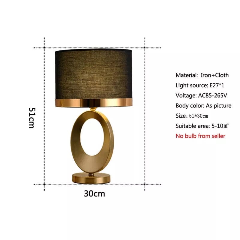 Nordic Luxury Cloth Covered Desk Lamp