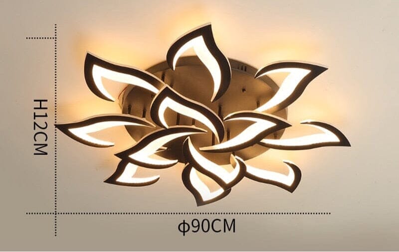 Modern Acrylic Iron Flower Chandelier Lamp