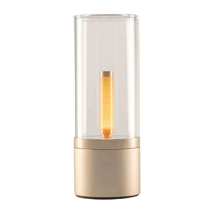 Yellow Nightstand Rechargeable Candle Table Lamp