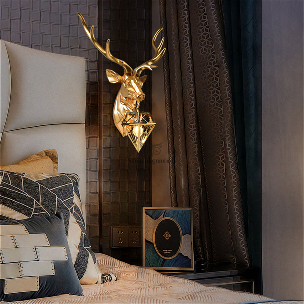 Modern Nordic Antler Deer Wall Lamp