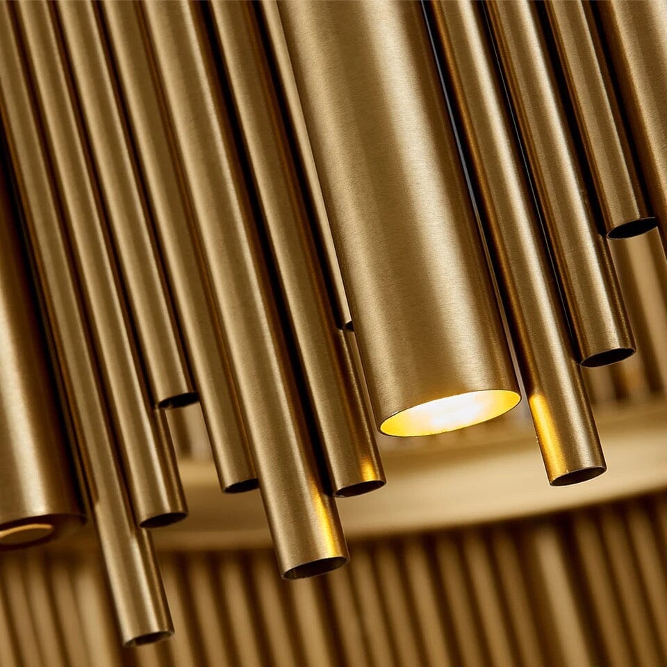 Stainless Steel Gold Aluminum Alloy Tube Chandelier