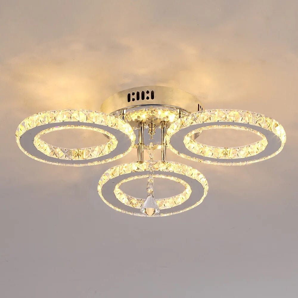 Modern Stainless Steel Lustres K9 Crystal Chandelier
