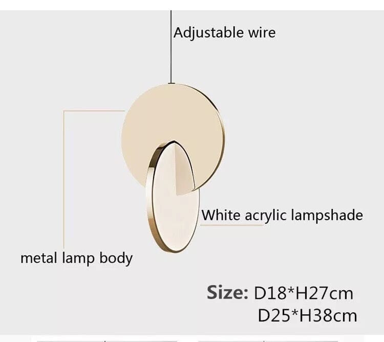 Modern Ring Geometric Circle Iron Pendant Light