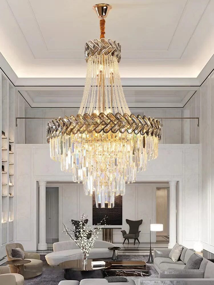 Luxury Duplex Villa LED Crystal Chandelier