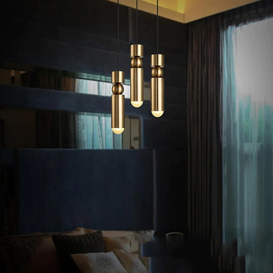 Metal Bullet Droplight Long Tube Pendant Lamp