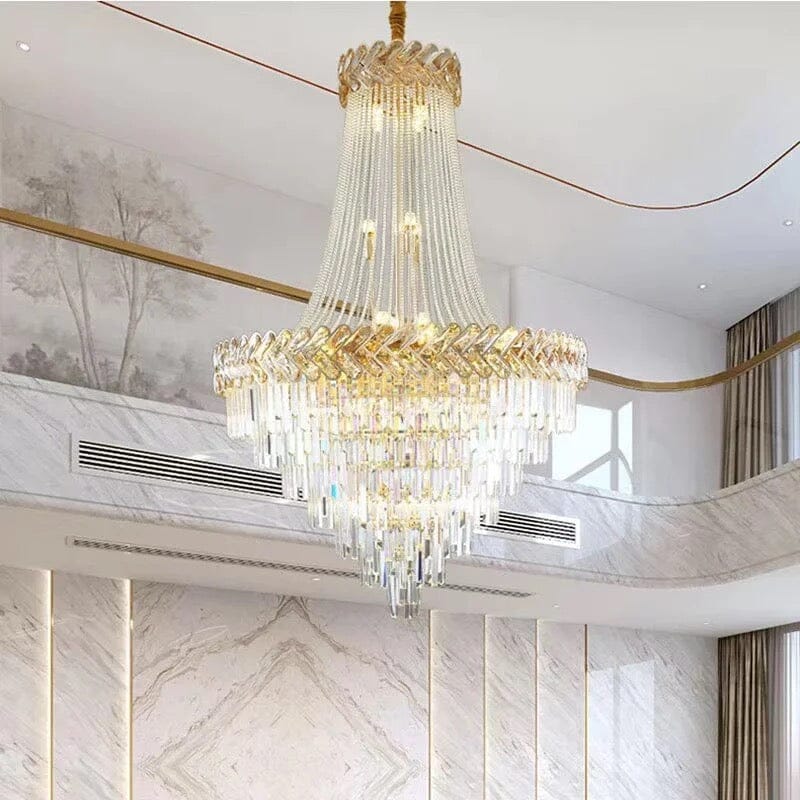 Luxury Duplex Villa LED Crystal Chandelier
