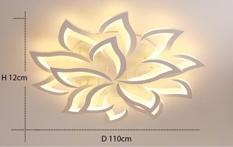 Modern Acrylic Iron Flower Chandelier Lamp
