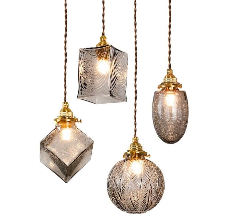 Industrial Vintage Style Glass Pendant Lights