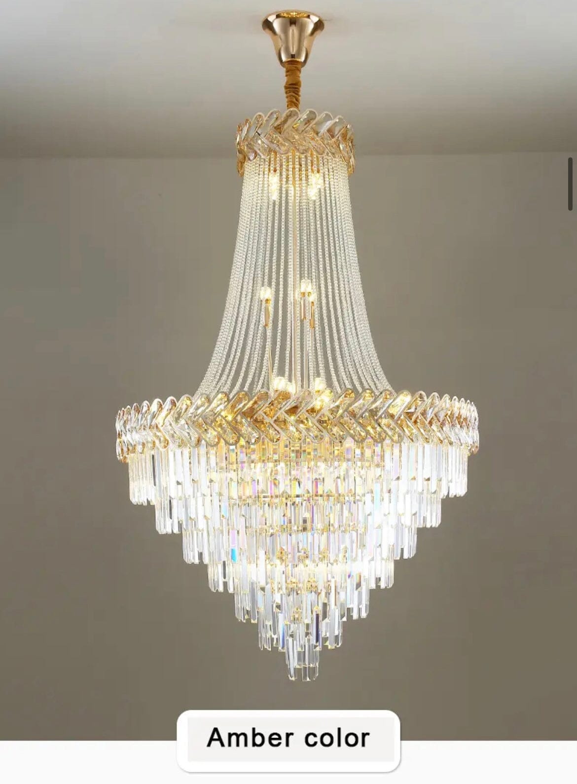 Luxury Duplex Villa LED Crystal Chandelier