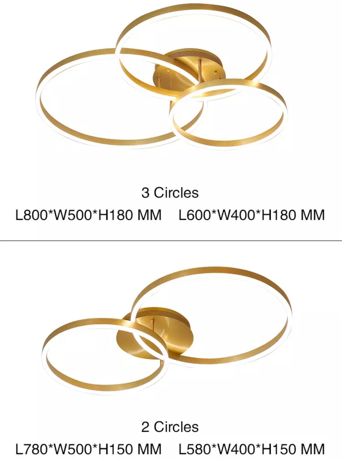 Nordic Round Circle Ring LED Chandeliers