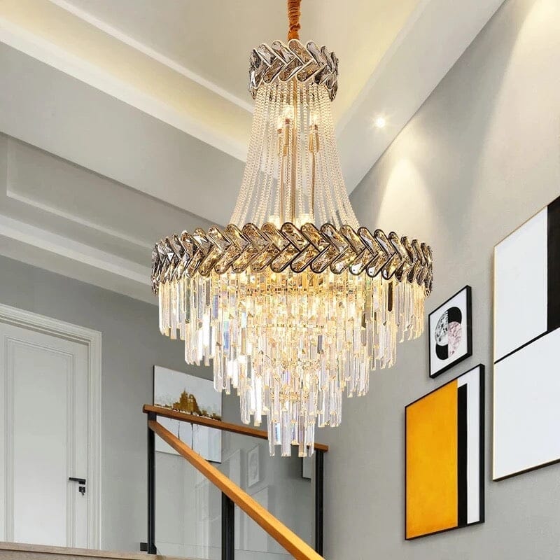 Luxury Duplex Villa LED Crystal Chandelier