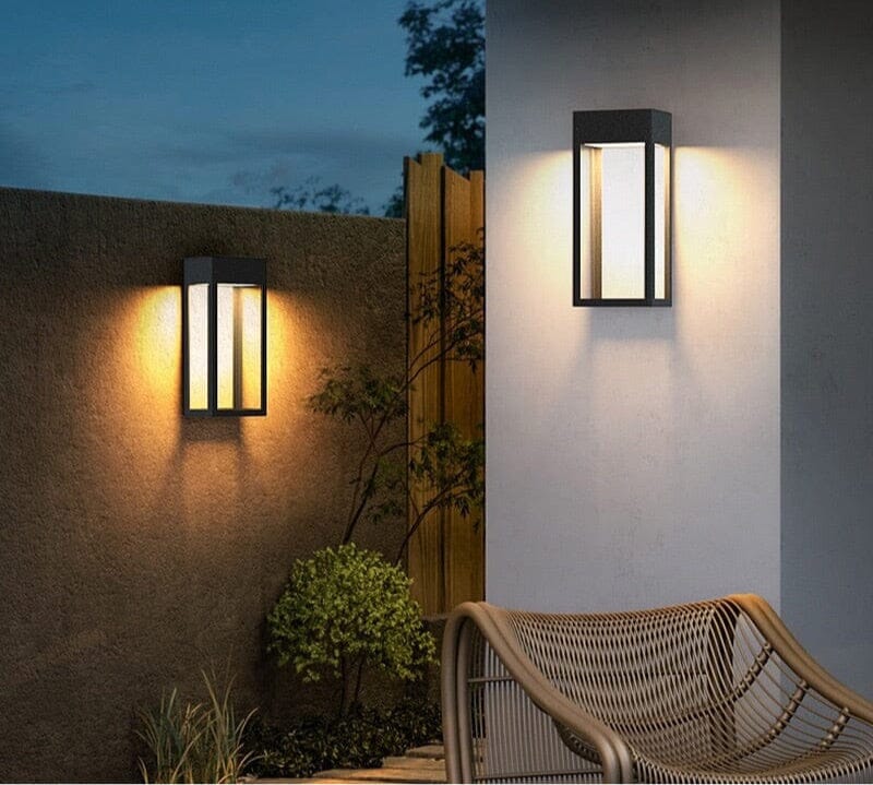 Modern Outdoor Rectangle Designer Garden Wall Lamps