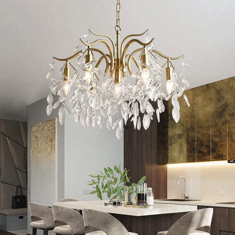 Nordic Art Branch Golden Crystal Chandelier
