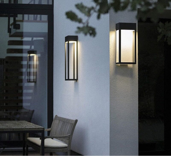 Modern Outdoor Rectangle Designer Garden Wall Lamps