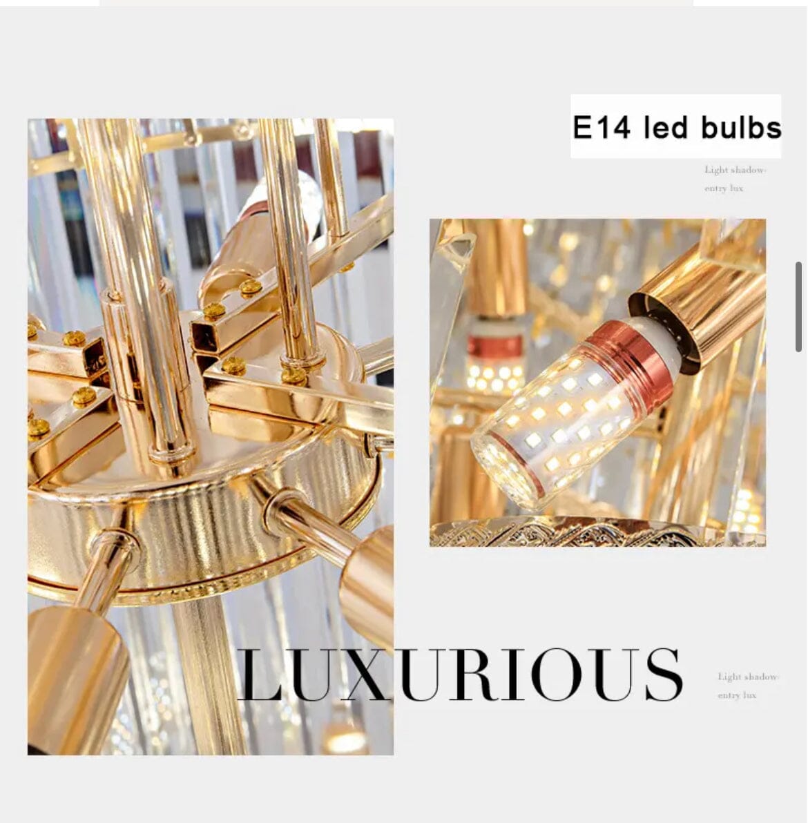 Luxury Duplex Villa LED Crystal Chandelier