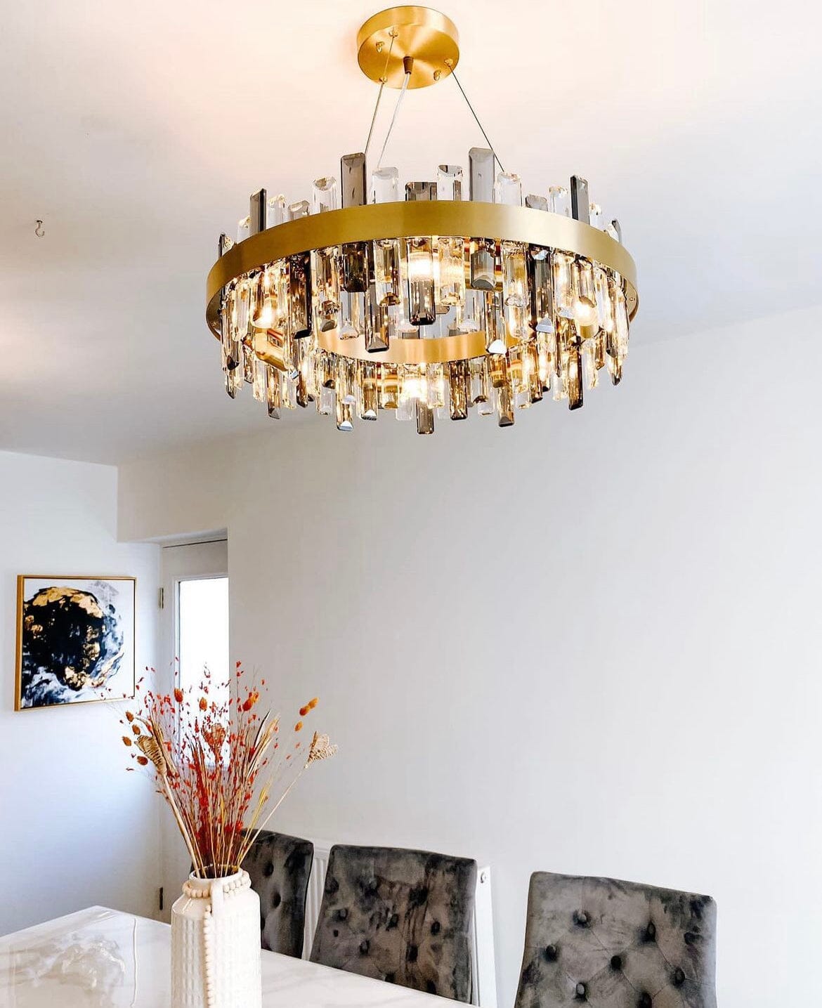 Modern Crystal Stone Designer Chandelier Lamp