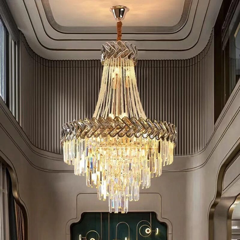 Luxury Duplex Villa LED Crystal Chandelier