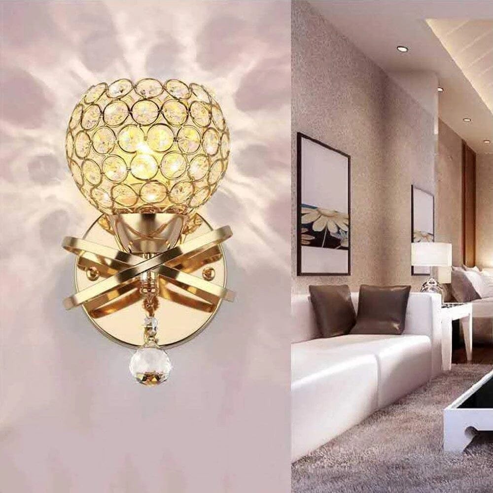 Simple And Creative Honeycomb Crystal Wall Light