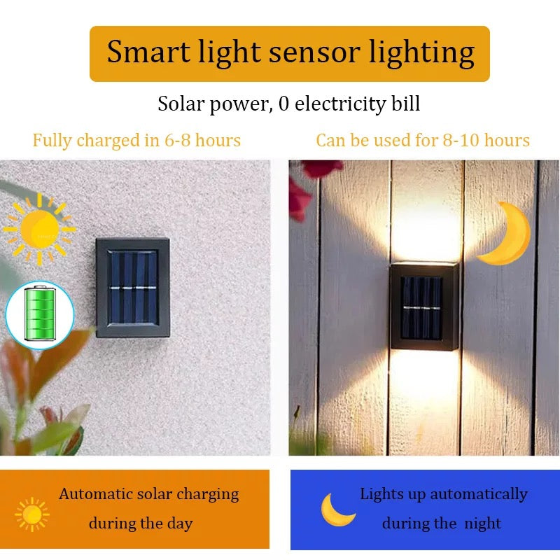 Simple Up And Down Luminous LED Solar Wall Lights