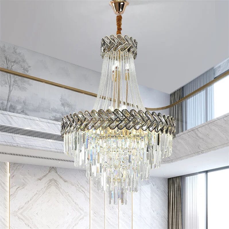Luxury Duplex Villa LED Crystal Chandelier