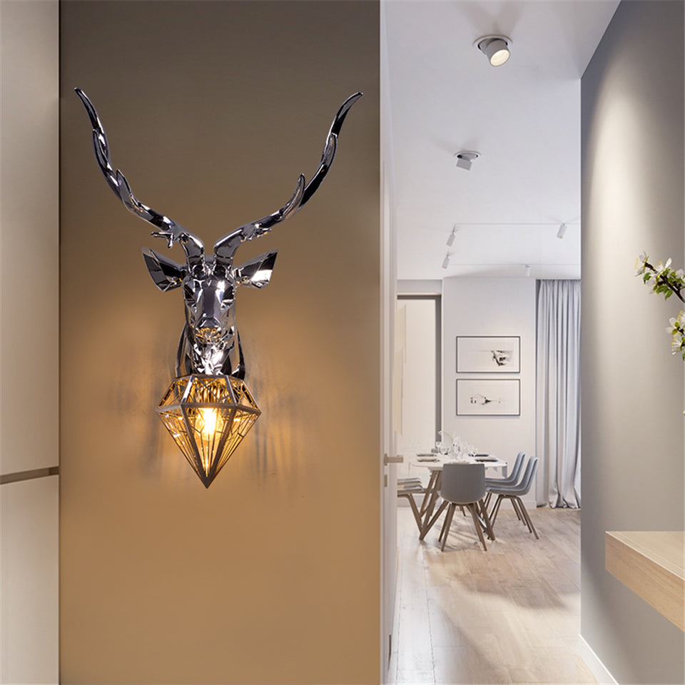 Modern Nordic Antler Deer Wall Lamp