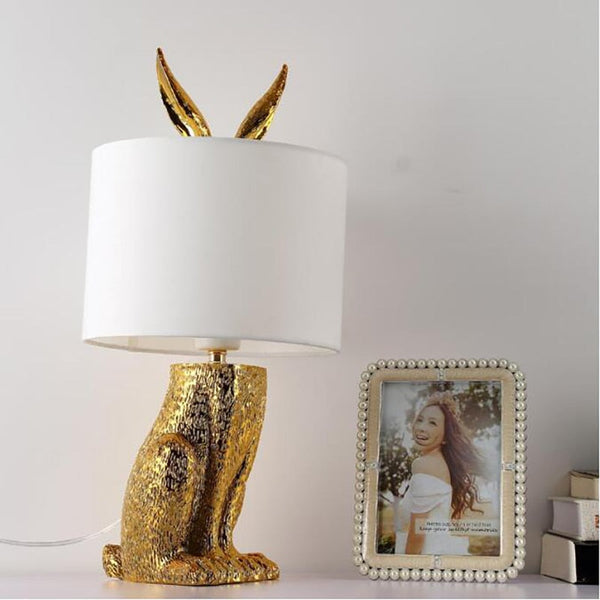 Modern Cast Resin Rabbit Table Lamp