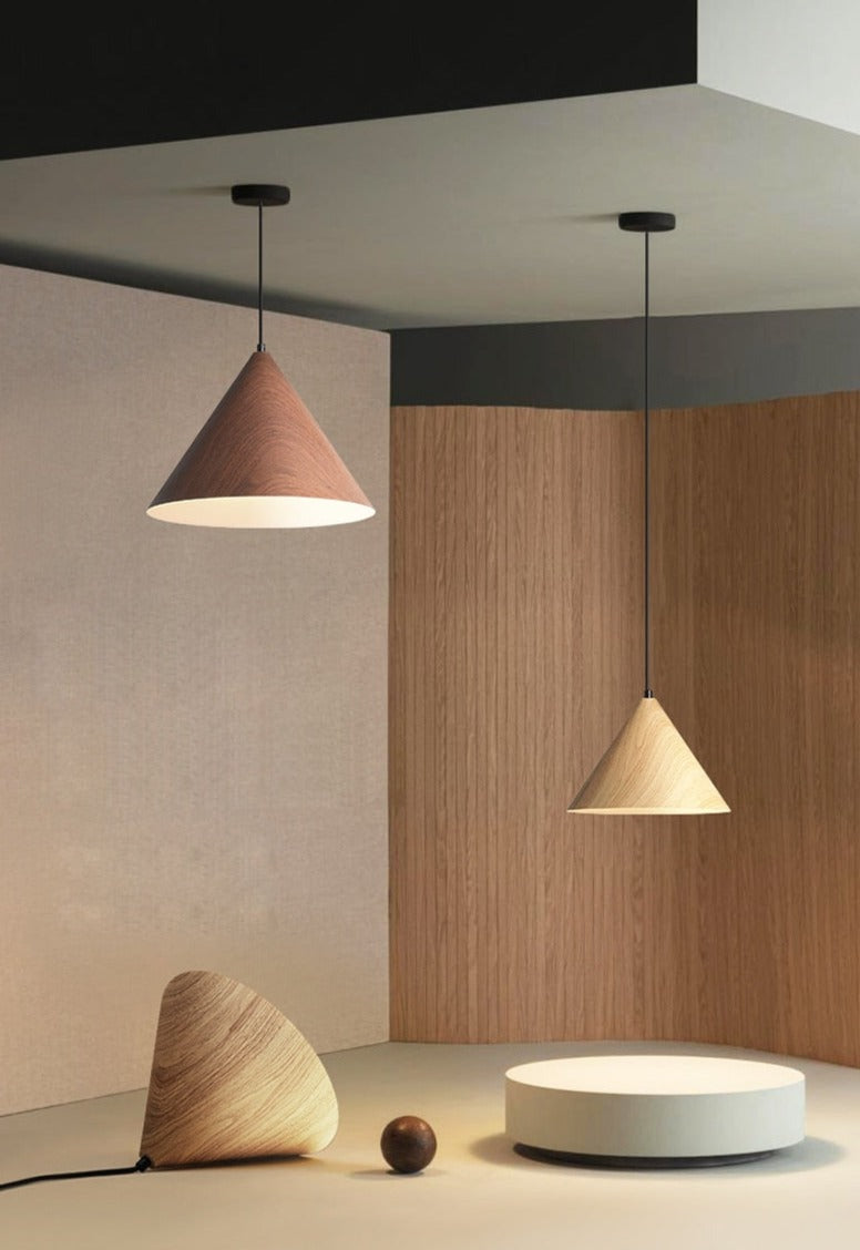 Sleek Pyramid-Shaped Pendant Light