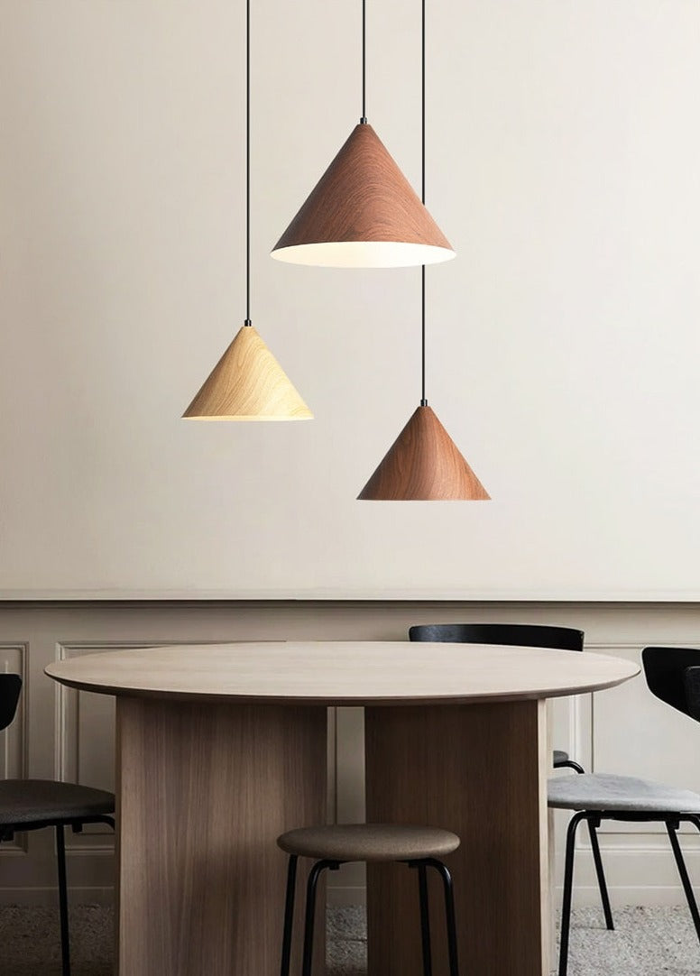 Sleek Pyramid-Shaped Pendant Light
