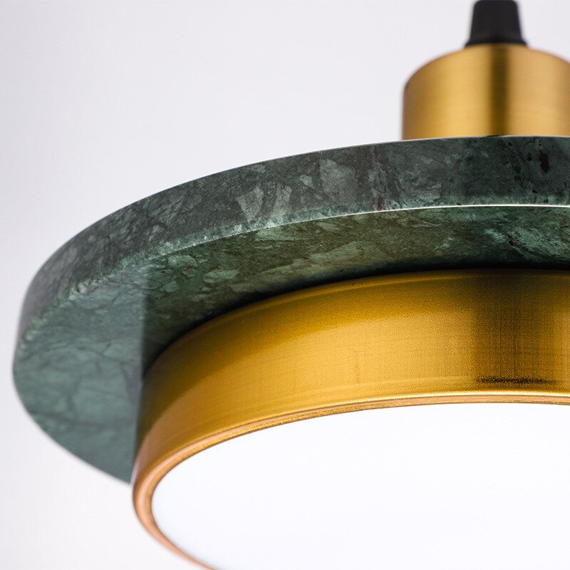 Luxury Postmodern LED Marble Disc Pendant Lights