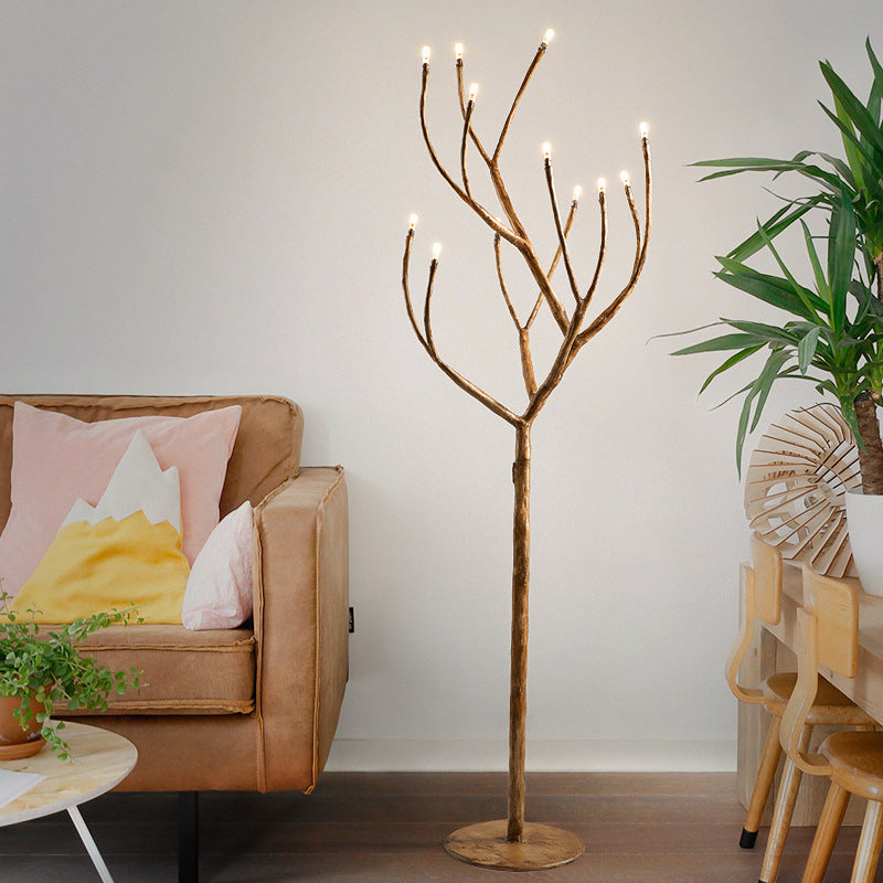 Nordic Rustic Tree Branch Floor Lamp