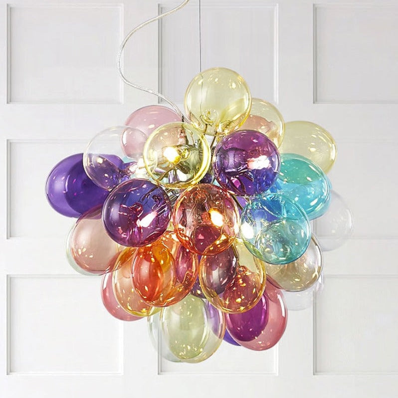 Vibrant Glass Ball Chandeliers