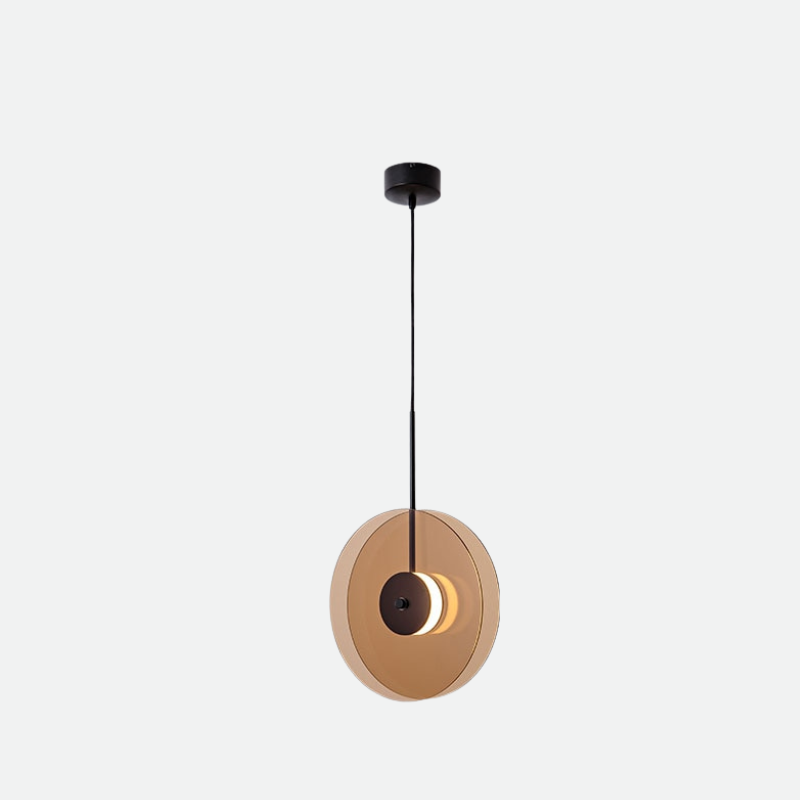Radiant Glass Disk Pendant Light