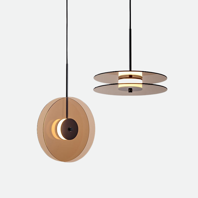 Radiant Glass Disk Pendant Light