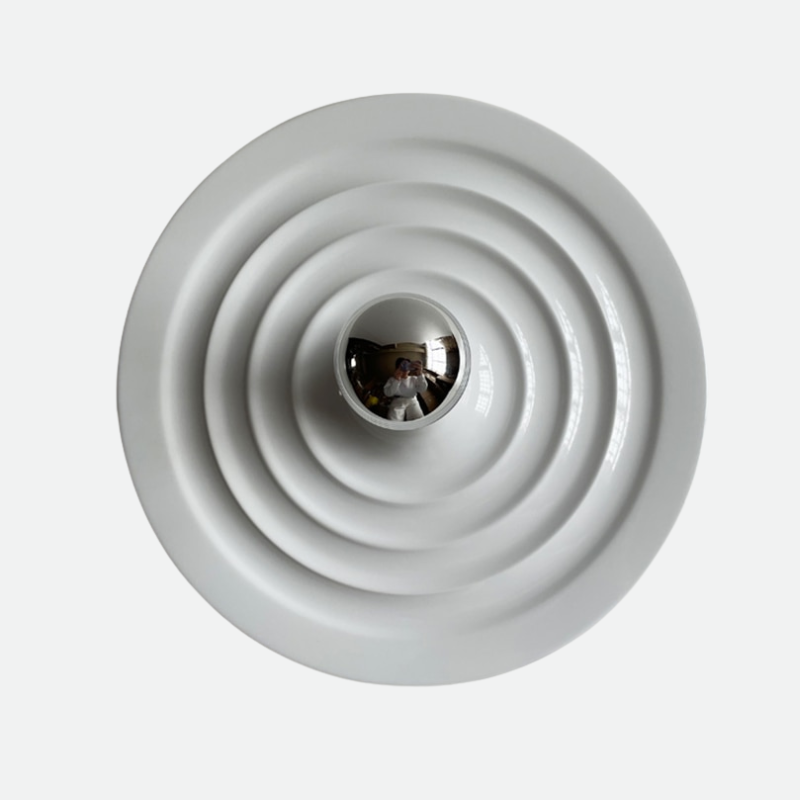 Sleek Space-Age Disk Ceiling Lamp