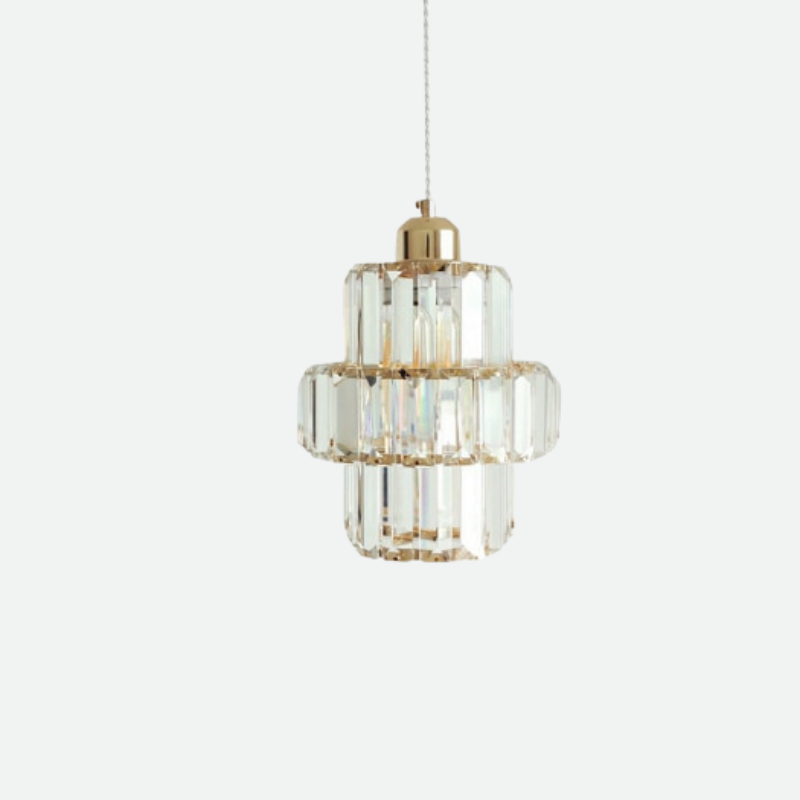 thumbnail image 2 of 31.5" Modern K9 Crystal Chandelier – Flush Mount LED Ceiling Light – Rose Gold, Remote Control, 9-Light 2 of 6