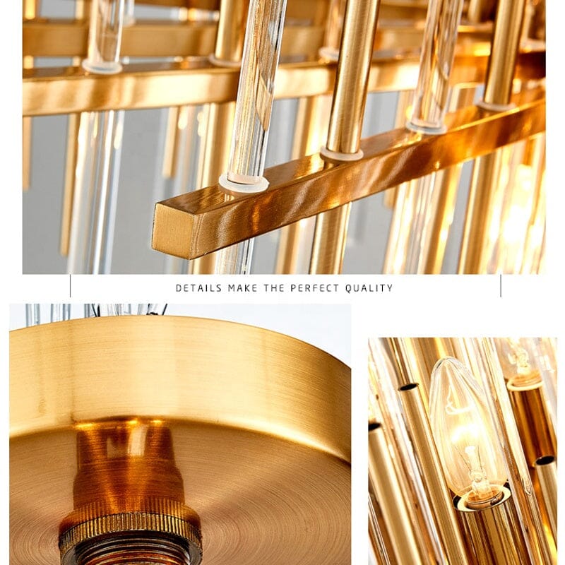Nordic Crystal Tube Sparkling Chandelier
