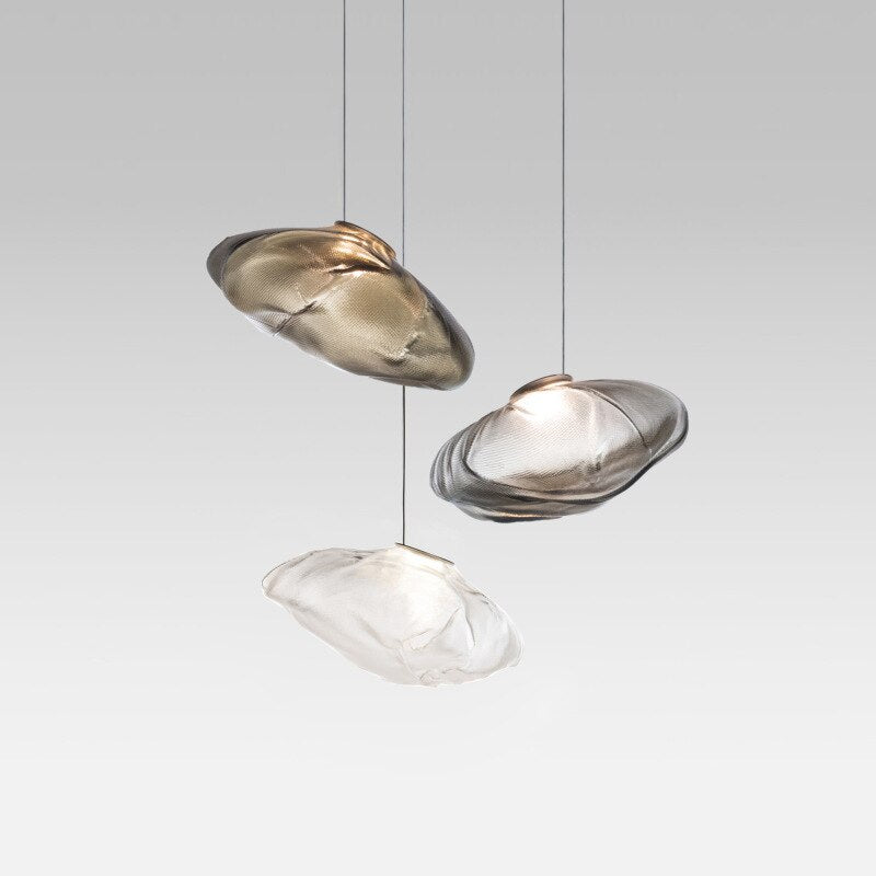 Nordic LED Cloud-Shaped Island Glass Chandelier